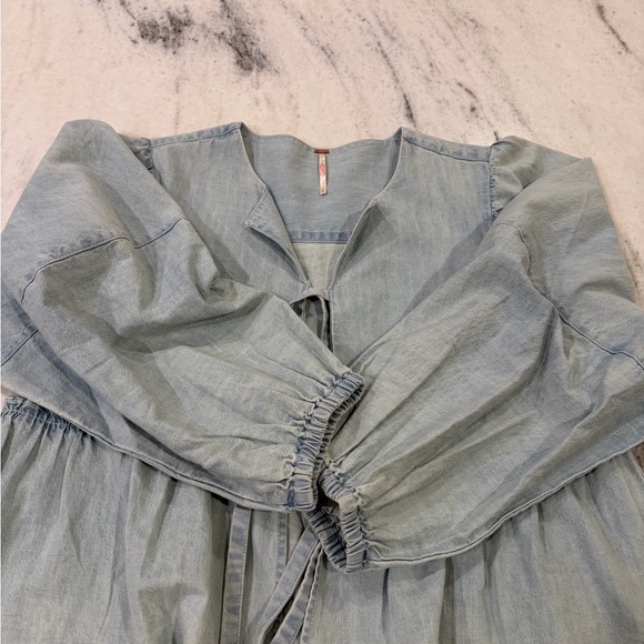 Free People Soft Blue Denim Jacket - Picture 5 of 7